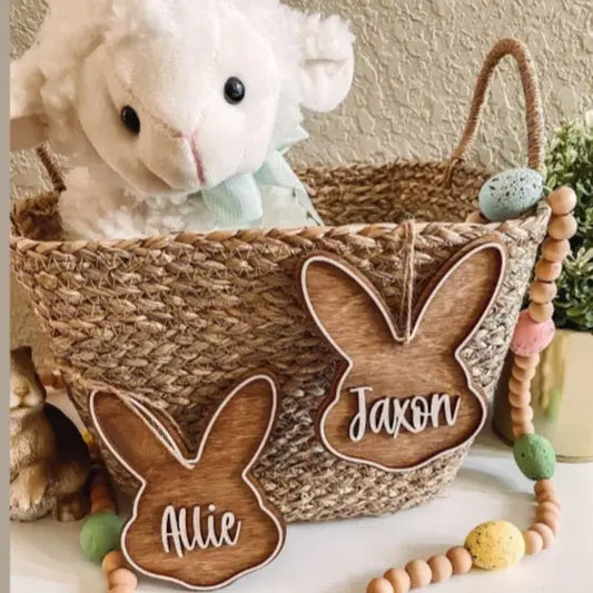 Personalized Bunny Easter Basket Tag