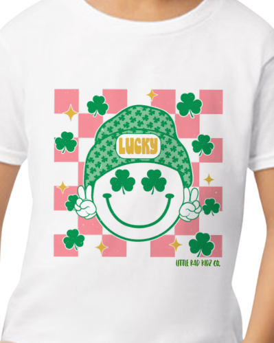 Lucky Check Smiley | Youth Graphic T-Shirt