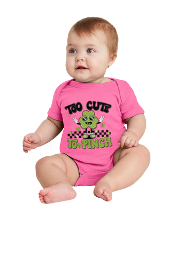 Too Cute To Pinch | Infant Graphic Onesie