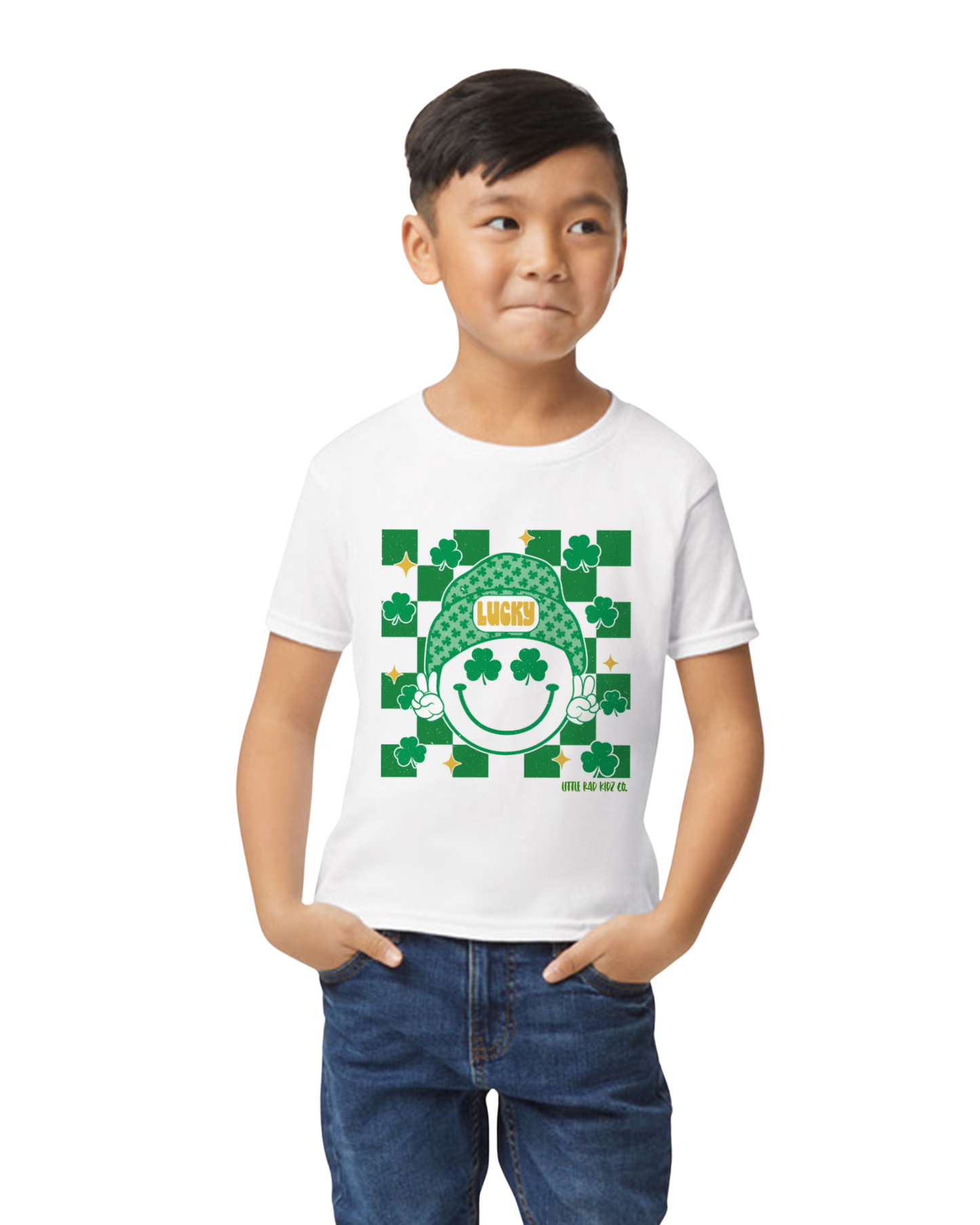 Lucky Check Smiley | Youth Graphic T-Shirt